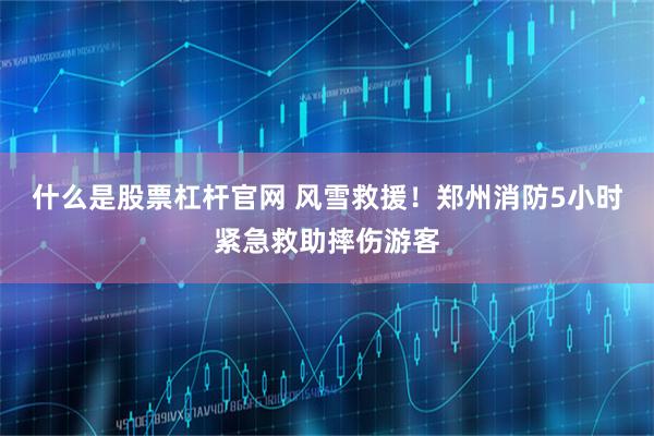 什么是股票杠杆官网 风雪救援！郑州消防5小时紧急救助摔伤游客